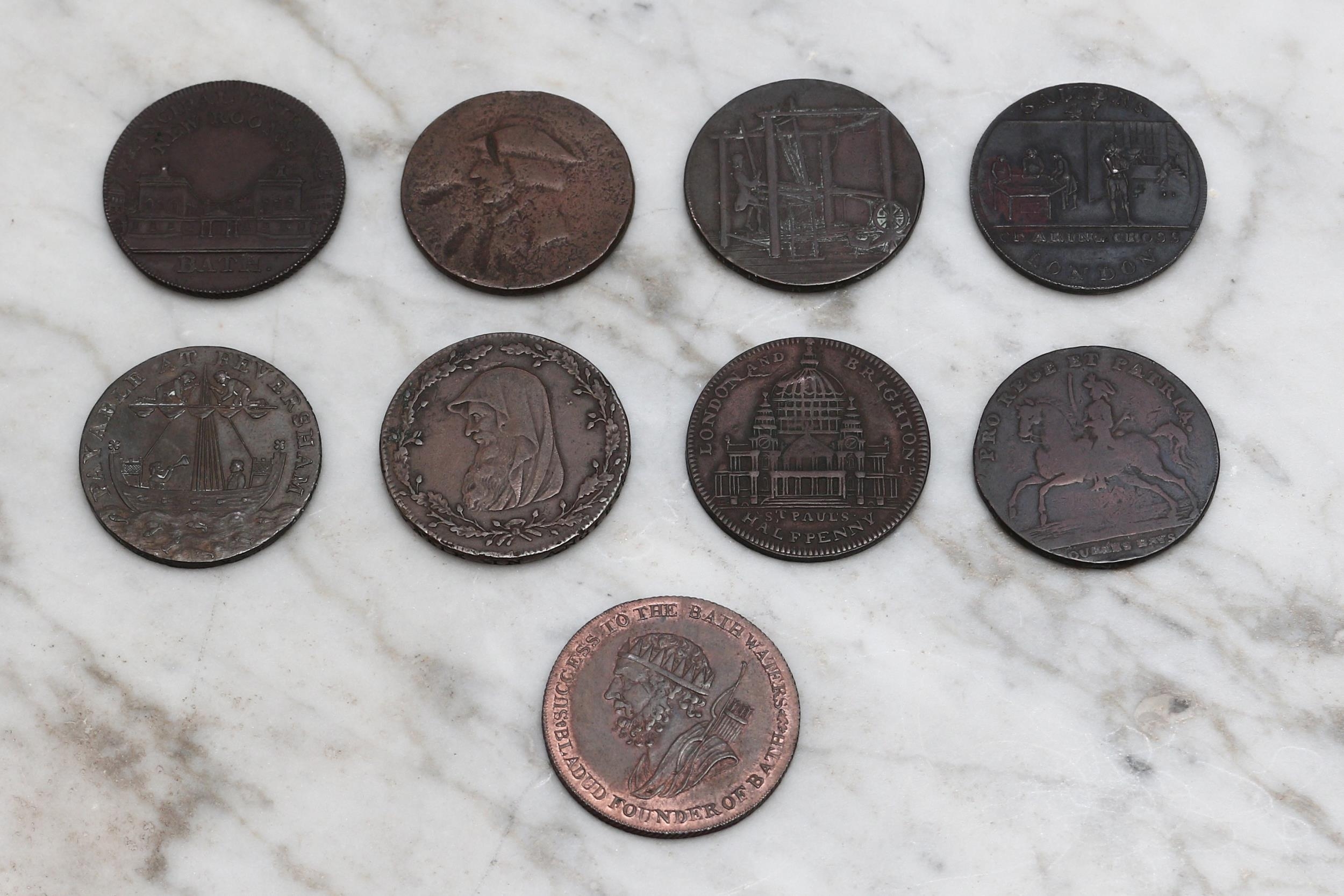 Tokens - London halfpenny, c.1795, Salter's 47 Charing Cross London, Cheapest Hat-Warehouse in the - Image 2 of 2