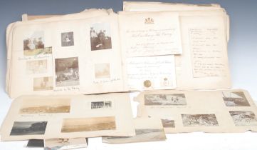 Photography - India - a collection of photographs, c.1905 - 1909, mounted on dis-bound album leaves,