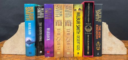 Books - Wilbur Smith hardbacks and paperbacks, the Ancient Egypt series, incomplete - five signed