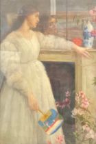 After James McNeill Whistler Symphony in White, No. 2: The Little White Girl oil on canvas, 76cm x