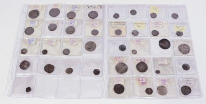 A collection of English hammered coins, including short cross pennies Henry II broad face GF;