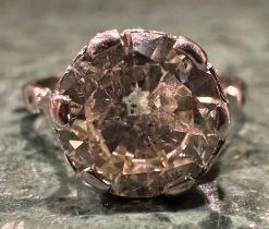 A diamond solitaire ring, round brilliant cut diamond measuring approx, 9.15mm x 9.10m x 4.89mm,