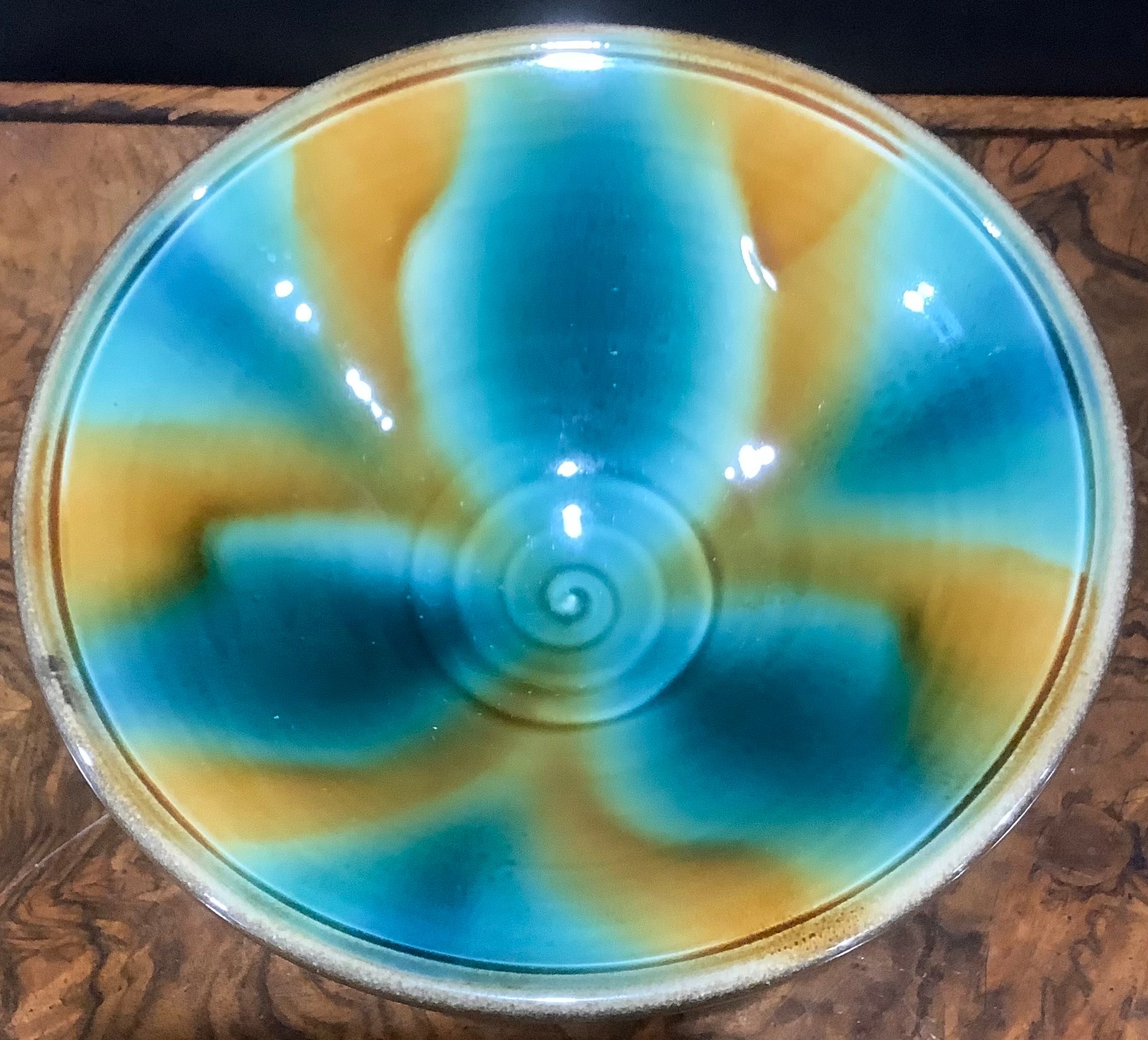 Studio Pottery - A salt glazed teapot, of dynamic form, by Jeremy Nichols, in deep blue, fading to - Image 8 of 10