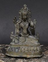 Chinese School, a bronze, Buddha, seated in meditation, 13cm high