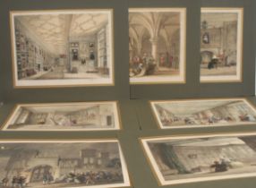 Joseph Nash (19th century), a set of seven hand coloured engravings, Hardwicke Hall, Bolsover Castle