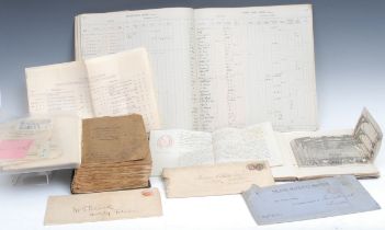 A 19th century scrapbook, the flyleaf inscribed in ink MS Lincolnshire Scrap-Book, with various