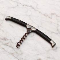 Helixophilia - a German travelling pocket corkscrew, wire helix, hardwood grips, 6.5cm long (folded)