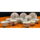 A collection of 18th and 19th century English porcelain, including a Caughley tea bowl, New Hall cup