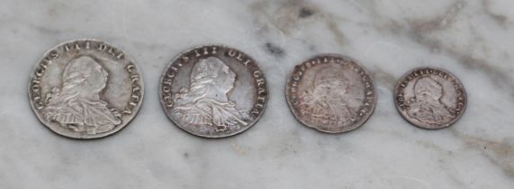 Coins - A set of George III (1760-1820) Maundy money, 1800, 4D, 3D, 2D and 1D (4)