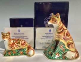A Royal Crown Derby paperweight, Devonian Vixen, Govier's of Sidmouth exclusive signature pre-