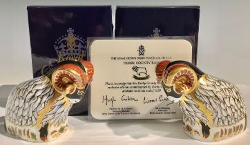 A Royal Crown Derby paperweight, Derby County Ram, exclusive edition commissioned by Derby County