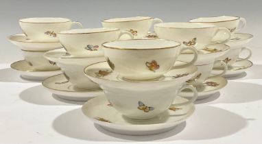 A Continental 19th century fine bone china cherub 24 piece tea set