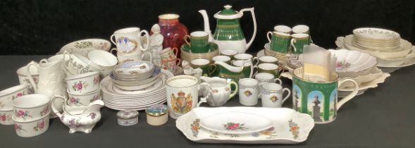 A Spode Royal Windsor part coffee service, comprising coffee pot, cream jug, coffee cans and