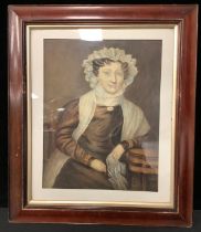 English School Portrait of a Victorian Lady unsigned, watercolour