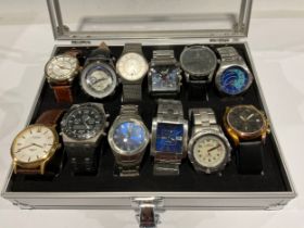 A gentleman's Pulsar stainless steel fashion watch; others, Kzonen & Söhne, Skagen, Jeep, Mercedes