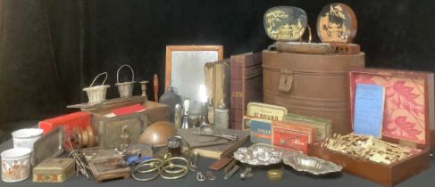 Boxes and Objects - a 19th century carte de visite album, containing various cabinet cards, etc;