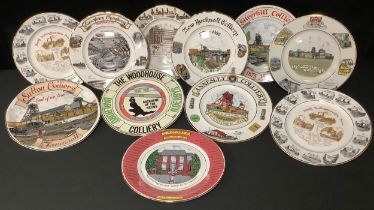 A commemorative colliery plate, North Nottinghamshire Area; others, Annesley, Barlboro' The