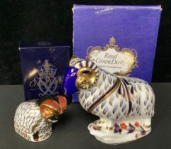 A Royal Crown Derby paperweight, Derby Ram, Visitor's Centre exclusive, gold stopper, 7.5cm,