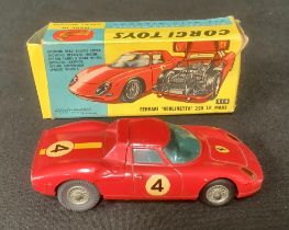 Toys & Juvenalia - Corgi Toys 314 Ferrari 'Berlinetta' 250 Le Mans, red body with various decals,