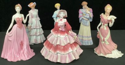 A Coalport figure, Belle of The Ball; a Brooks & Bentley figure, Royal Reception; a Gorham figure,