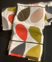 Textiles - a pair of Orla Keily curtains 230x220 cm, eyelet top