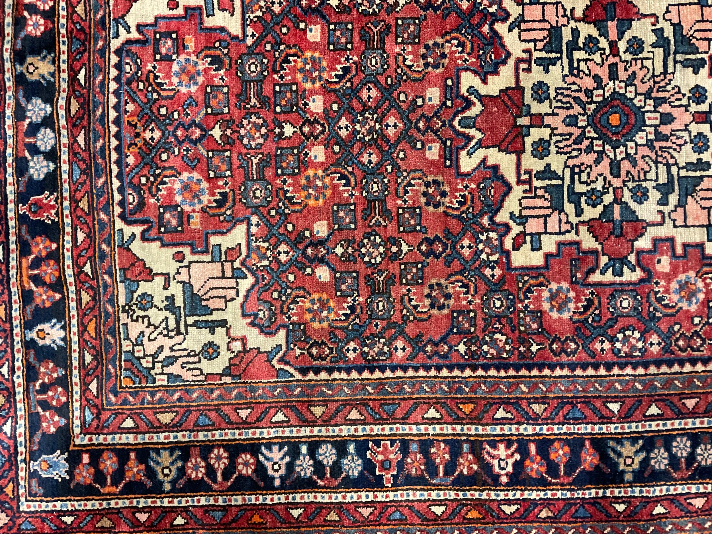 Middle East and the Orient - a Persian design Karadja type wool rug or carpet, 210cm x 133cm - Image 2 of 2