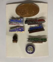 Badges and Pins - Locomotive Interest - a pair of V. of R. No. 7 Owain Glyndwr enamel badges;