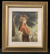 Sir Joshua Reynolds, after The Young Shepherd Unsigned, watercolour, 15cm x 17cm