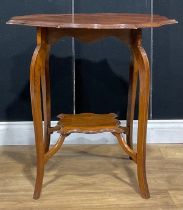 An early 20th century mahogany occasional table, 69cm high, 66cm wide