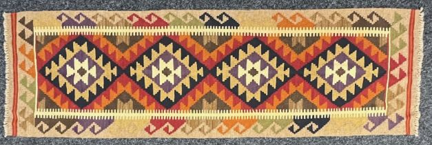 Rugs and Carpets - a Maimana kilim carpet runner, 195cm x 60cm