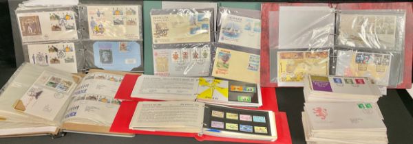 Stamps - two binders of Gibraltar presentation packs, 1978 - 1991; others, a box of FDC GB - 2017