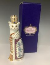 A Royal Crown Derby model, Royal Cats Collection, Russian, 10cm, printed mark, first quality, boxed