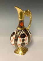 A Royal Crown Derby Imari palette 1128 pattern Kedleston Ewer, first quality