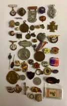 Coins & Tokens - a George V Silver Jubilee commemorative medal; a Royal Life Saving Society medal; a
