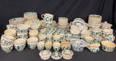 A large collection of T.G. Green Oakville pattern dinner and tea ware, including tureens, serving