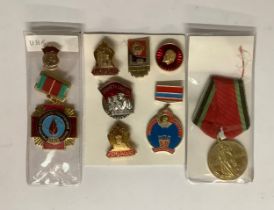 Badges & Medals - Cold War interest - a Belarus 1917-1957 commemorative enamel badge; a 20th