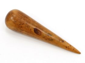 Treen, Maritime Interest - a sailor's fid, 15cm long