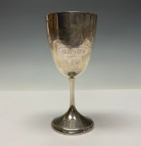 A silver trophy, inscribed Worksop British Legion Races 23 Aug 1924, 14.5cm high, Sheffield 1924,