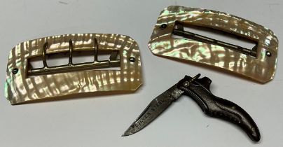 A 1920s novelty Bakelite folding penknife, as a lady's shoe, the blade marked "Silver steel", 5cm