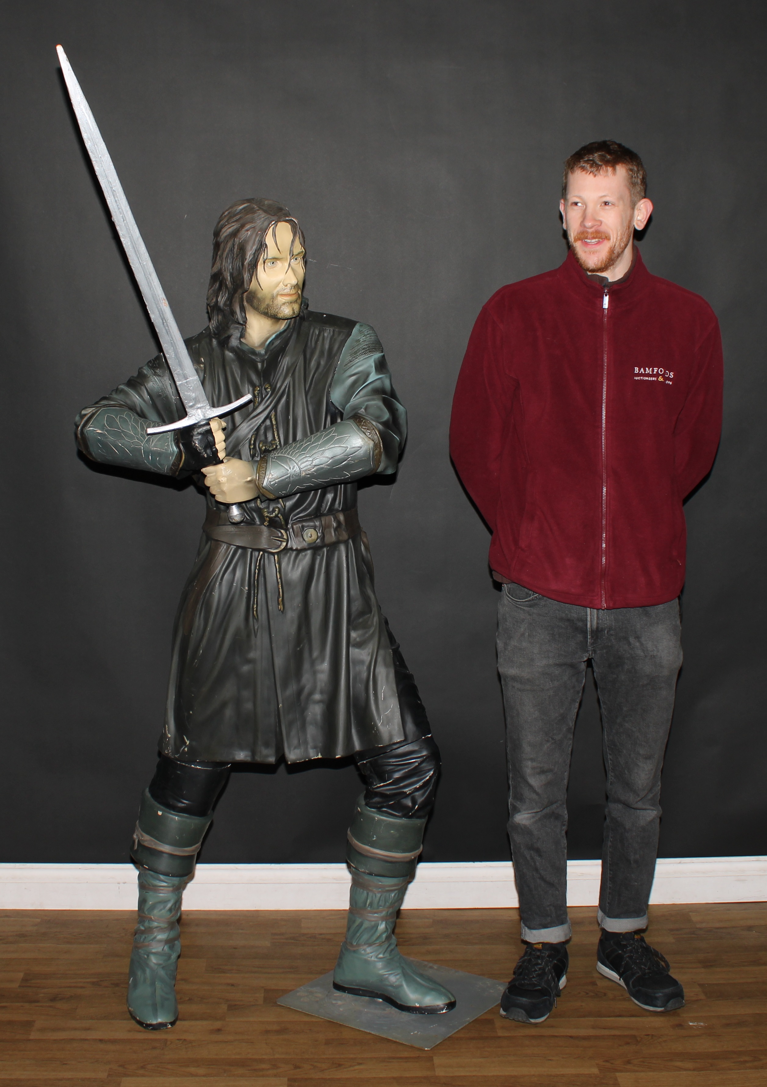 Film & Movie Interest, Lord of the Rings - a large replica statue of Aragorn, approximately 174cm