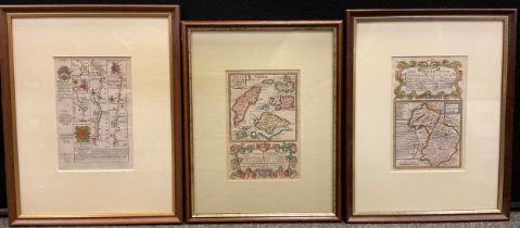 Maps - Owen, John & Bowen, Emmanuel, hand coloured engravings, London to Southampton, plate 128,