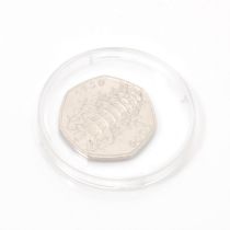 Numismatics - an Elizabeth II Kew Garden 1759-2009 50p (Fifty Pence) coin, displayed in coin capsule