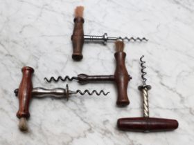 Helixophilia - a 19th century direct-pull corkscrew, unusual ropetwist stem, turned rosewood handle,