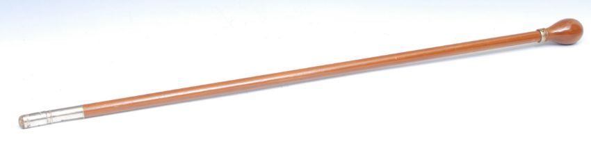 An early 20th century novelty artist's or teacher's walking stick, as an oversize pencil, 84cm long