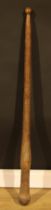 Bygones and Implements - a 19th century standing length pestle, possibly for use in dying or the