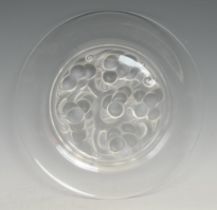 A Lalique Marienthal pattern plate, 23.5cm diam, raised R Lalique mark