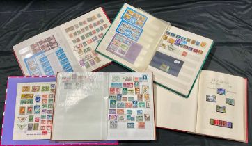 Stamps - five albums and stockbook packed with GB and Commonwealth stamps, lots of UMM, etc, Royalty