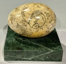 A specimen stone desk weight