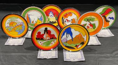 A set of eight Wedgwood, Clarice Cliff Bizarre collector's plates, Bradford Exchange limited