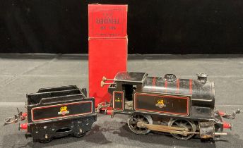 Toys & Juvenalia - Hornby O Gauge tinplate and clockwork type 40 0-4-0 tank locomotive, BR black